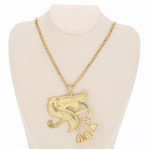 Egyptian Gold Color Pendant & Chain