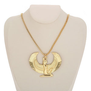 Egyptian Gold Color Pendant & Chain