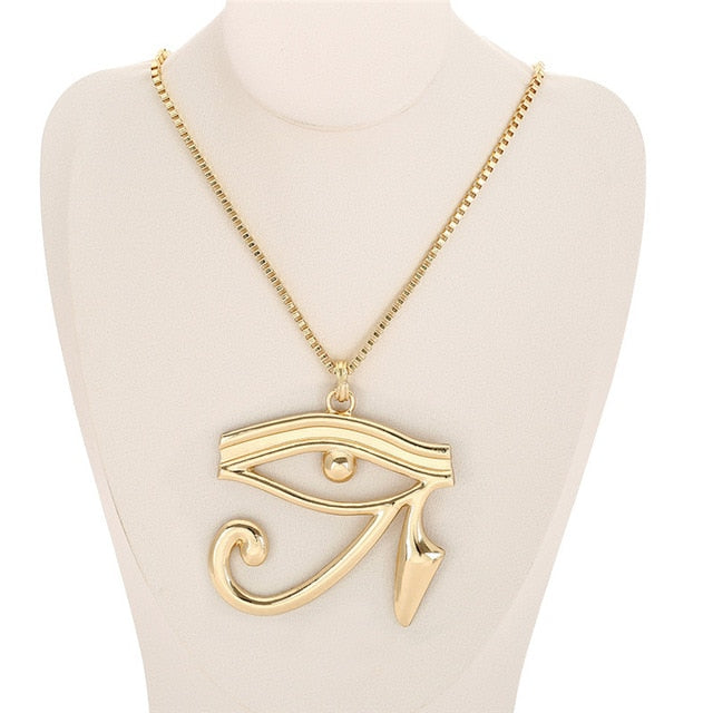 Egyptian Gold Color Pendant & Chain