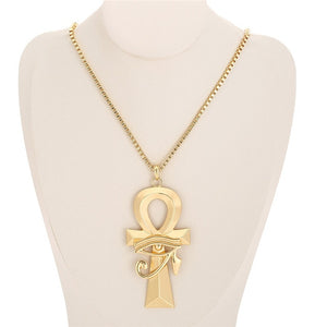 Egyptian Gold Color Pendant & Chain