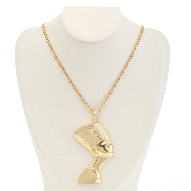 Egyptian Gold Color Pendant & Chain