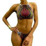 Hot Dashiki Push-up Bra Bandage Bikinis Set