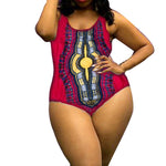 Women Curve Appeal Dashiki Push-Up one piece High waist bikini